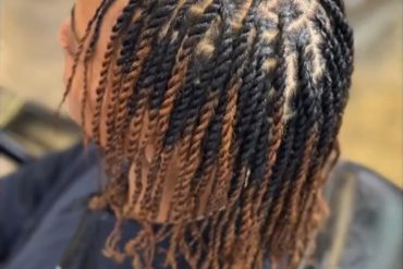Loc Retwist with 2 Barrels into Ponytails