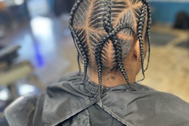 Loc Retwist with 2 Barrels into Ponytails